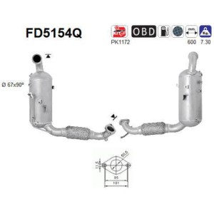 Filtre particules AS FD5154Q