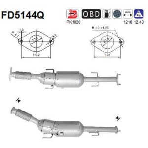 Filtre particules AS FD5144Q