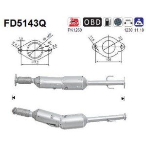 Filtre particules AS FD5143Q